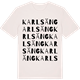 Vintage White t-shirt med Karlsäng ordlek t-shirt