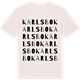Vintage White t-shirt med Karlsbo ordlek t-shirt
