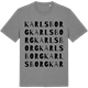 Mid Heather Gray t-shirt med Karlsborg ordlek t-shirt
