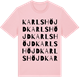 Pink Cotton t-shirt med Karlshöjd ordlek t-shirt