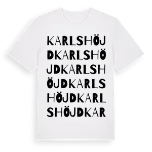 Karlshöjd ordlek t-shirt – ekologisk bomull t-shirt från Pinshirt