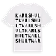 White t-shirt med Karlshult ordlek t-shirt