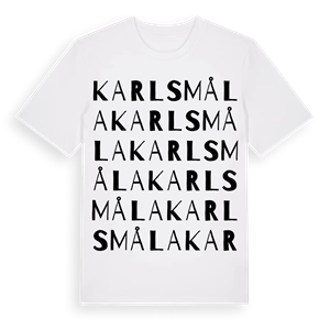 Karlsmåla ordlek t-shirt – ekologisk bomull t-shirt från Pinshirt