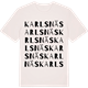 Vintage White t-shirt med Karlsnäs ordlek t-shirt