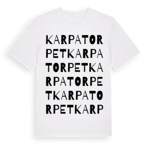 Karpatorpet ordlek t-shirt – ekologisk bomull t-shirt från Pinshirt