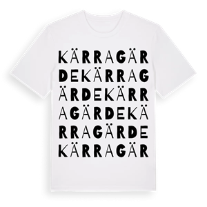 Kärragärde ordlek t-shirt – ekologisk bomull t-shirt från Pinshirt