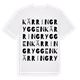 White t-shirt med Kärringryggen ordlek t-shirt