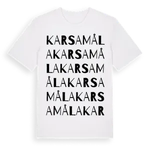 Karsamåla ordlek t-shirt – ekologisk bomull t-shirt från Pinshirt