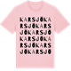 Pink Cotton t-shirt med Karsjö ordlek t-shirt