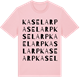 Pink Cotton t-shirt med Kaselarp ordlek t-shirt