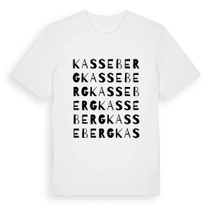 Kasseberg ordlek t-shirt – ekologisk bomull t-shirt från Pinshirt