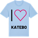 Blue Soul t-shirt med Jag älskar Katebo t-shirt stort tryck