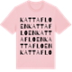 Pink Cotton t-shirt med Kattafloen ordlek t-shirt