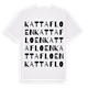 White t-shirt med Kattafloen ordlek t-shirt