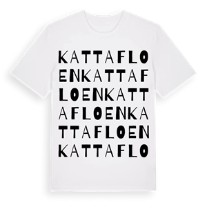 Kattafloen ordlek t-shirt – ekologisk bomull t-shirt från Pinshirt