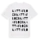 White t-shirt med Kattafloen ordlek t-shirt