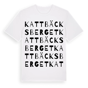 Kattbäcksberget ordlek t-shirt – ekologisk bomull t-shirt från Pinshirt