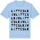 Blue Soul t-shirt med Katteskruv ordlek t-shirt