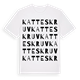 White t-shirt med Katteskruv ordlek t-shirt