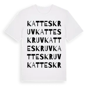 Katteskruv ordlek t-shirt – ekologisk bomull t-shirt från Pinshirt