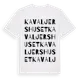 White t-shirt med Kavaljershuset ordlek t-shirt