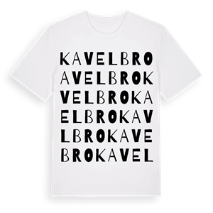 Kavelbro ordlek t-shirt – ekologisk bomull t-shirt från Pinshirt