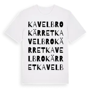 Kavelbrokärret ordlek t-shirt – ekologisk bomull t-shirt från Pinshirt