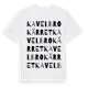 White t-shirt med Kavelbrokärret ordlek t-shirt