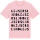Pink Cotton t-shirt med Kejserslund ordlek t-shirt