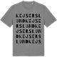 Mid Heather Gray t-shirt med Kejserslund ordlek t-shirt
