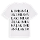 White t-shirt med Kimramåla ordlek t-shirt