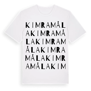 Kimramåla ordlek t-shirt – ekologisk bomull t-shirt från Pinshirt