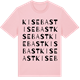 Pink Cotton t-shirt med Kisebast ordlek t-shirt