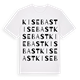 White t-shirt med Kisebast ordlek t-shirt