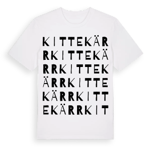 Kittekärr ordlek t-shirt – ekologisk bomull t-shirt från Pinshirt