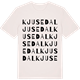 Vintage White t-shirt med Kjusedal ordlek t-shirt