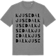 Mid Heather Gray t-shirt med Kjusedal ordlek t-shirt