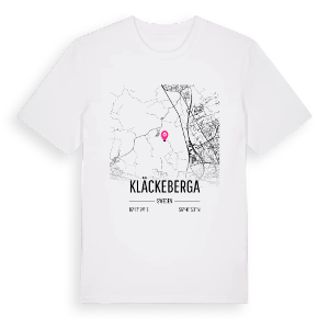 Kläckeberga karta t-shirt – ekologisk bomull t-shirt från Pinshirt