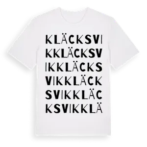 Kläcksvik ordlek t-shirt – ekologisk bomull t-shirt från Pinshirt