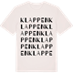 Vintage White t-shirt med Klappen ordlek t-shirt