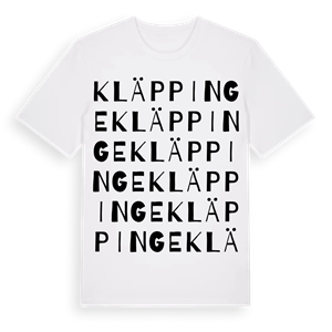 Kläppinge ordlek t-shirt – ekologisk bomull t-shirt från Pinshirt