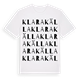 White t-shirt med Klara källa ordlek t-shirt