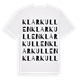White t-shirt med Klarkullen ordlek t-shirt