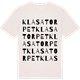 Vintage White t-shirt med Klasatorpet ordlek t-shirt