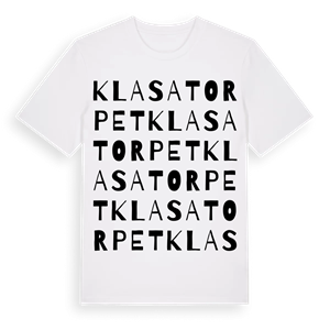 Klasatorpet ordlek t-shirt – ekologisk bomull t-shirt från Pinshirt