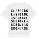 White t-shirt med Klasberg ordlek t-shirt