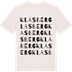 Vintage White t-shirt med Klasberg ordlek t-shirt