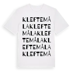 Kleftemåla ordlek t-shirt – ekologisk bomull t-shirt från Pinshirt