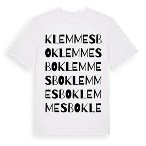 Klemmesbo ordlek t-shirt – ekologisk bomull t-shirt från Pinshirt