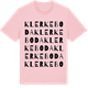 Pink Cotton t-shirt med Klerkeboda ordlek t-shirt